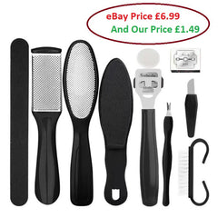 10 In 1 Foot File Clean Tool Kit Foot Care Pedicure Tools Set, 10 In 1