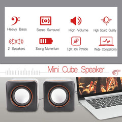 Wired USB Computer Small Sound Desktop Laptop Mini Desk Household Office Bass Speaker