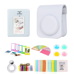 For Polaroid Mini12 7 in 1 Photo Album Sticker Photo Frame Camera Bag, Green, White, Blue, Pink, Purple