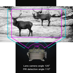 H8201 4K Dual Lens Infrared Camera 32MP HD Night Vision Monitoring Animal Field Outdoor Camera, H8201