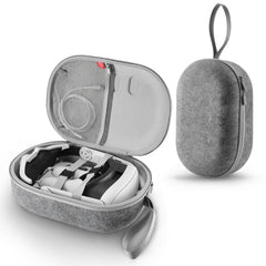 JYS-MQ018 For Apple Vision Pro / Meta Quest 3 VR Glasses Storage Bag Anti-fall and Anti-scrape Portable Bag, Black, Grey