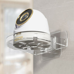 Traceless Wall Mounted Camera Bracket Home No-Punch Surveillance Rack Router Shelf, Transparent