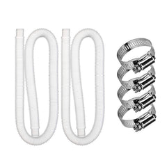 For Intex Swimming Pool Filter Pump Replacement, 1 Hose 2 Clamps, 2 Hoses 4 Clamps, 1 Hose 2 Clamps Blue, 2 Hoses 4 Clamps Blue