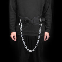 Pull Up Weighted Belt Lumbar Strength Training Double Bar Arm Extension Weighted Belt, Paste+70cm Iron Chain+2 Hooks, Metal Buckle, Double Layer Paste+70cm Iron Chain+2 Hooks