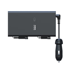 Car Cigarette Lighter Rear Seat Retractable Dual-Wire Charger, Car Charger
