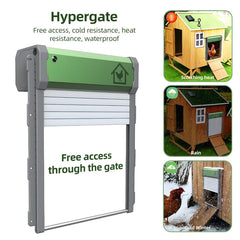 Solar Powered Automatic Chicken Coop Door 4 Modes Automatic Chicken Door with Remote Control, Solar