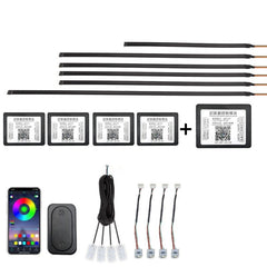 Car Hidden Acrylic LED Colorful Decorative Atmosphere Light Strip, 6 in 1, 10 in 1, 14 in 1, 18 in 1, 22 in 1