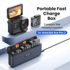 For Insta360 Ace Pro 2 Battery aMagisn Fast Charging Box Charger Storage Compartment, aMagisn