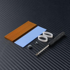 FinalCool M.2 2280 NVMe SSD Heat Sink Solid State Drive Radiator, XN80 M.2 2280 Gold, XN80 M.2 2280 Black