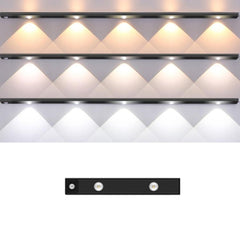 Rechargeable Motion Sensor Light Bar Cabinet Wardrobe Lamp With Remote Control, 20cm, 30cm, 40cm, 60cm, 80cm