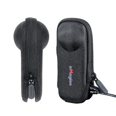 For Insta360 X5 Camera aMagisn Storage Bag Hard Shell Protective Case with Carabiner Clip, Storage Bag