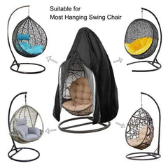 Outdoor Hanging Egg Chair Cover with Zipper 210D Oxford Fabric Dust Protection for Egg Swing, 115 x 190cm, 200 x 230cm