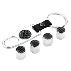 Automotive Carbon Fiber Textured Valve Stems Universal Cap