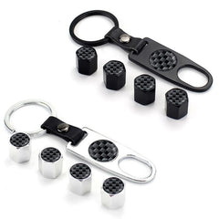 Automotive Carbon Fiber Textured Valve Stems Universal Cap