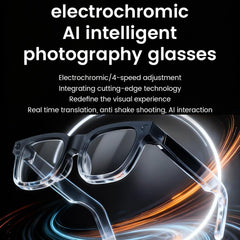 Smart Glasses Support 8MP Video Recording Electrochromic Lenses & AI Translation, E02C