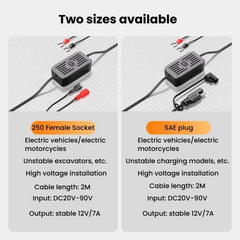 Kewig KWG-JY 20-90V To 12V Electric Vehicle Power Regulator Modified Car Charger Terminals, 250 Female Socket, SAE Plug
