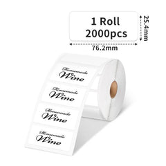 Phomemo 3 x1 Inch 2000pcs Thermal Labels for PM241-BT/PM246S/D520-BT Printer, 3 x1 Inch