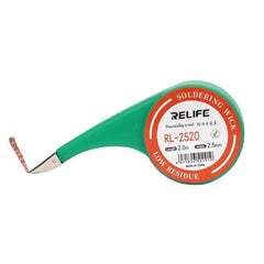 Powerful Solder Removal Tape Low Residue No-Clean Solder Removal Tape for Repair and Soldering, RELIFE 1.5mm x 2m, RELIFE 2mm x 2m, RELIFE 2.5mm x 2m, RELIFE 3mm x 2m, RELIFE 3.5mm x 2m