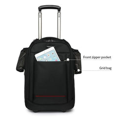 20 Inch Carry-On Trolley Backpack Large Capacity Waterproof Oxford Travel Duffle Bag With Wheels & TSA Lock
