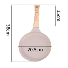 Household Multifunctional Non-Stick Frying Pan Non-Stick Pan For Eggs & Pizza, Small Black, Medium Black, Large Black, Small Beige, Medium Beige, Large Beige