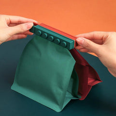 4 PCS/Set Building Block Food Seal Clip Seal Kitchen Fresh Clip Snack Plastic Bag Clip Stick, Seal Clip