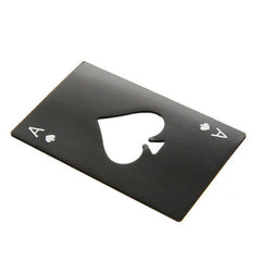 2 PCS Stainless Steel Bottle Beer Opener Poker Playing Card Spades Soda Bottle Cap Opener