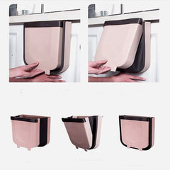 Foldable Hanging Kitchen Trash Can, 23x6x29cm