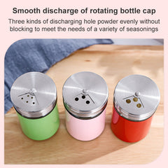 Stainless Steel Lid Glass Seasoning Jar Kitchen Supplies, Transparent