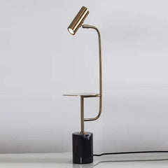 Minimalist Marble with Small Table Floor Lamp