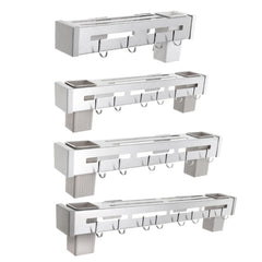 Kitchen Wall-mounted Rack Free Punching Chopsticks Holder, Brushed 30cm, Brushed 40cm, Brushed 50cm, Brushed 60cm, Black 30cm, Black 40cm, Black 50cm, Black 60cm