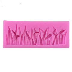 2 PCS Grass Decoration Liquid Silicone Mold Fondant Cake Mold, Grass Shape