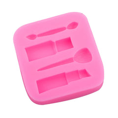 2 PCS Lipstick Eyebrow Pencil Makeup Tool Shape Silicone Fondant Cake Mold Chocolate Mold Clay Mold, Eyebrow Pencil  Shape