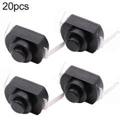 20 PCS YT-1208-YD LED Flashlight Button Switch, Bent Feet, Straight Feet