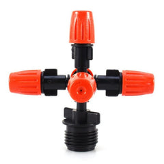 2 PCS Cross Five Outlet Spray Nozzle Gardening Greenhouse Watering Spray, Cross Five Outlet Spray Nozzle