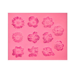 Fondant Cake Silicone Mold Chocolate Mold DIY Trumpet Flower Sun Flower Baking Decoration, Sun Flower Shape(Pink), Sun Flower Shape(Gray)