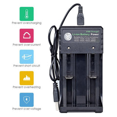 Dual Slot USB Charging Seat 3.7V Lithium Battery Charger