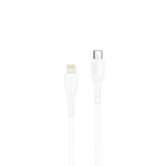 Phone Base USB C to Lightning data charging cable, 3-meter length, with fast charging capability.