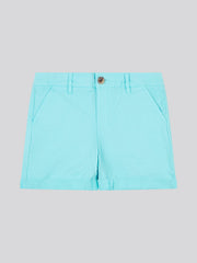 Boys Garment Dye Chino Shorts in Blue Radiance