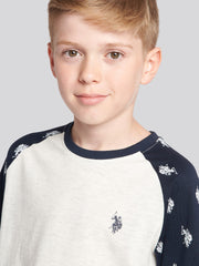 Boys DHM Tee And Trouser Set in Navy Blue
