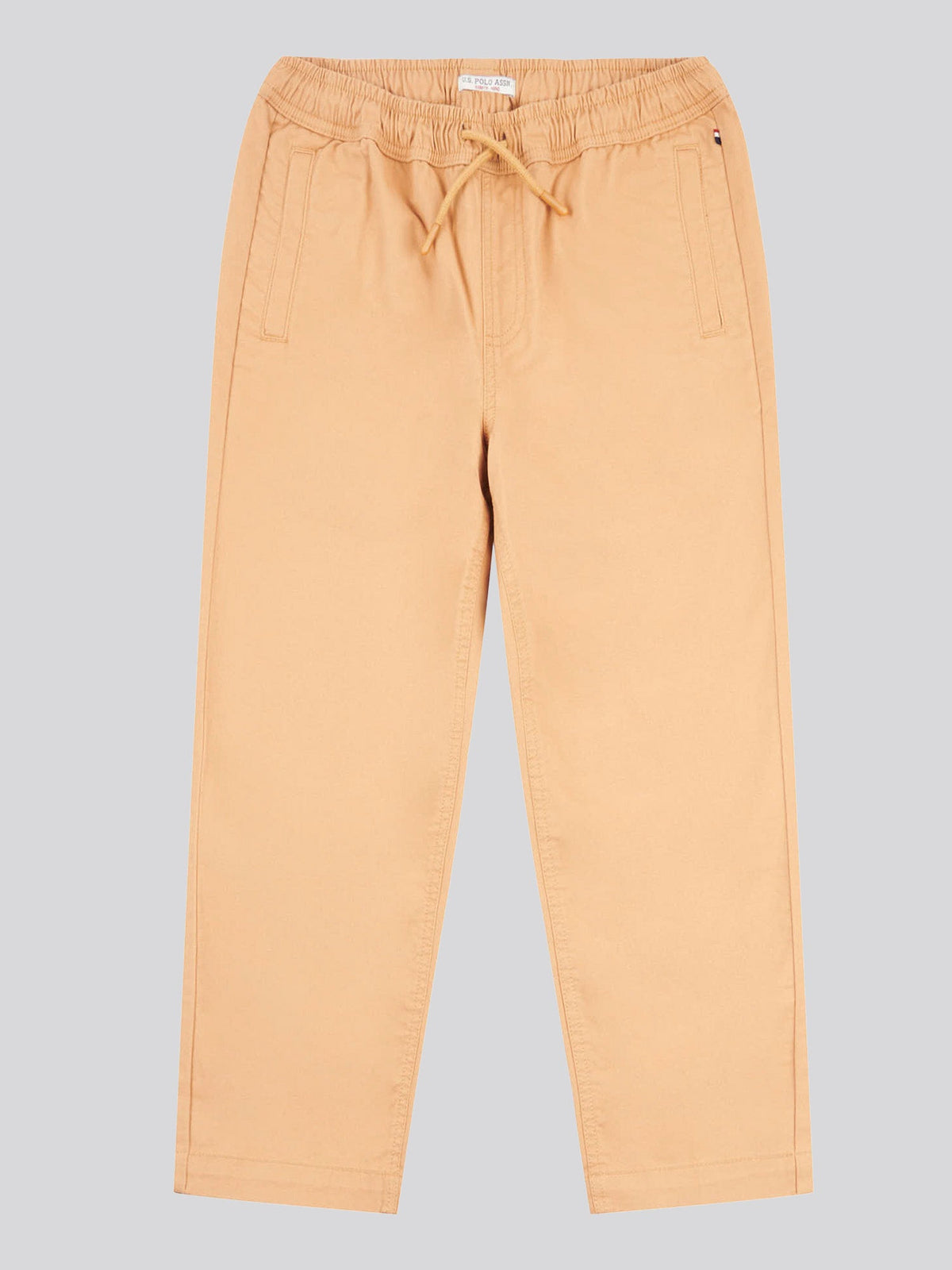 Boys Drawstring Waist Trouser in Tan