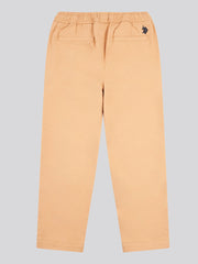 Boys Drawstring Waist Trouser in Tan