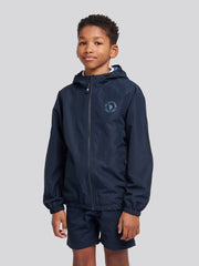 Boys Hooded Windbreaker in Dark Sapphire Navy