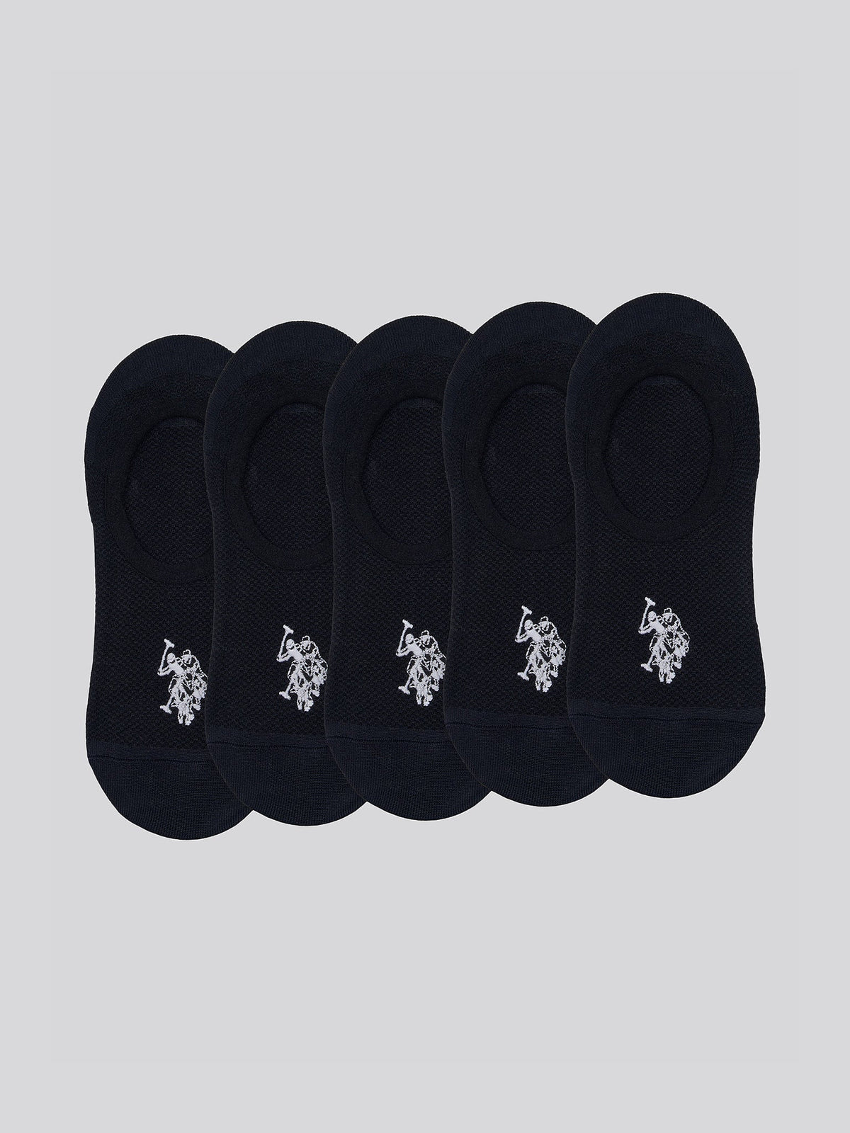 5 Pack Invisible Trainer Socks in Black