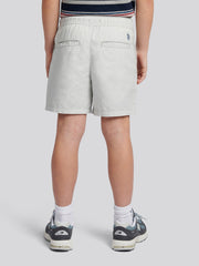 Boys Cotton Linen Deck Short in Northern Droplet