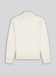 Boys Knitted Funnel Neck in Birch Marl