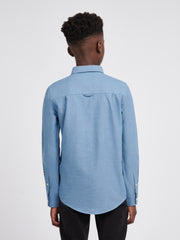 Boys Oxford Shirt in Vintage Indigo