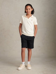 Boys Classic Chino Short Black Bright White DHM