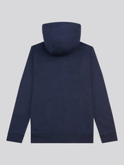 Boys Double Horsemen Zip Hoodie Dark Sapphire Navy / Haute Red DHM