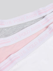Girls 3 Pack Hipster Brief Underwear in Pink