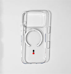 Slim Clear iPhone Air Case with Royal Blue MagSafe Ring - King's Guard | The Iconic Slim